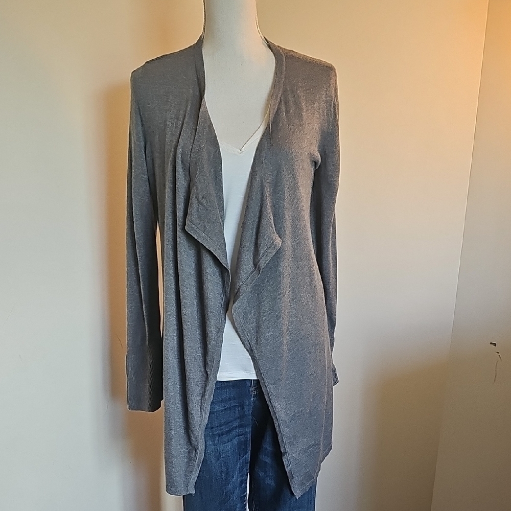 WHBM Gray Open Front Women's Sweater